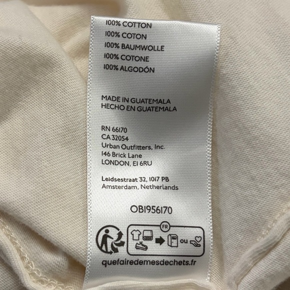 Anthropologie x Lou Lou Avenue Size S Off White Graphic print Short Sleeve Top - Picture 4 of 7